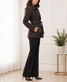 Ladies Chocolate Brown Tie Front Jacket - StylePhase SA