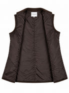 Ladies Chocolate Double Breasted Belted Longline Waistcoat - StylePhase SA