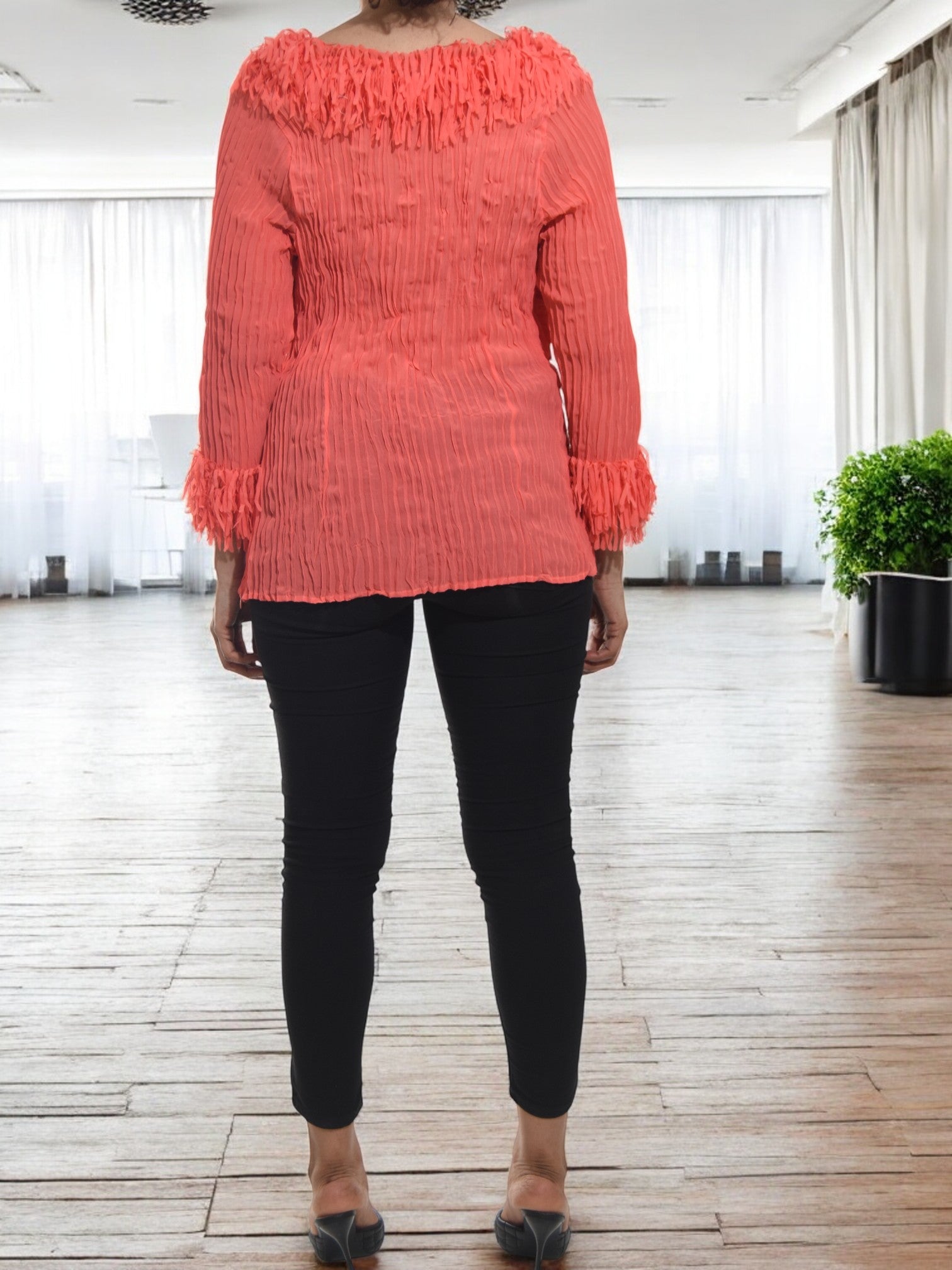 Ladies Coral Ruffle Top - StylePhase SA