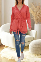 Ladies Coral Tie Up Kimono - StylePhase SA