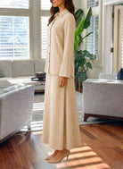 Ladies Cream Button Front Two Piece Set - StylePhase SA