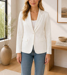 Ladies Cream Button Lined Blazer - StylePhase SA