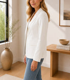 Ladies Cream Button Lined Blazer - StylePhase SA