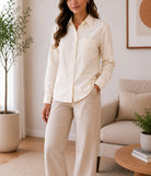 Ladies Cream Button Shirt - StylePhase SA