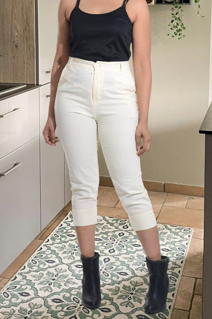 Ladies Cream Capri Pants - StylePhase SA