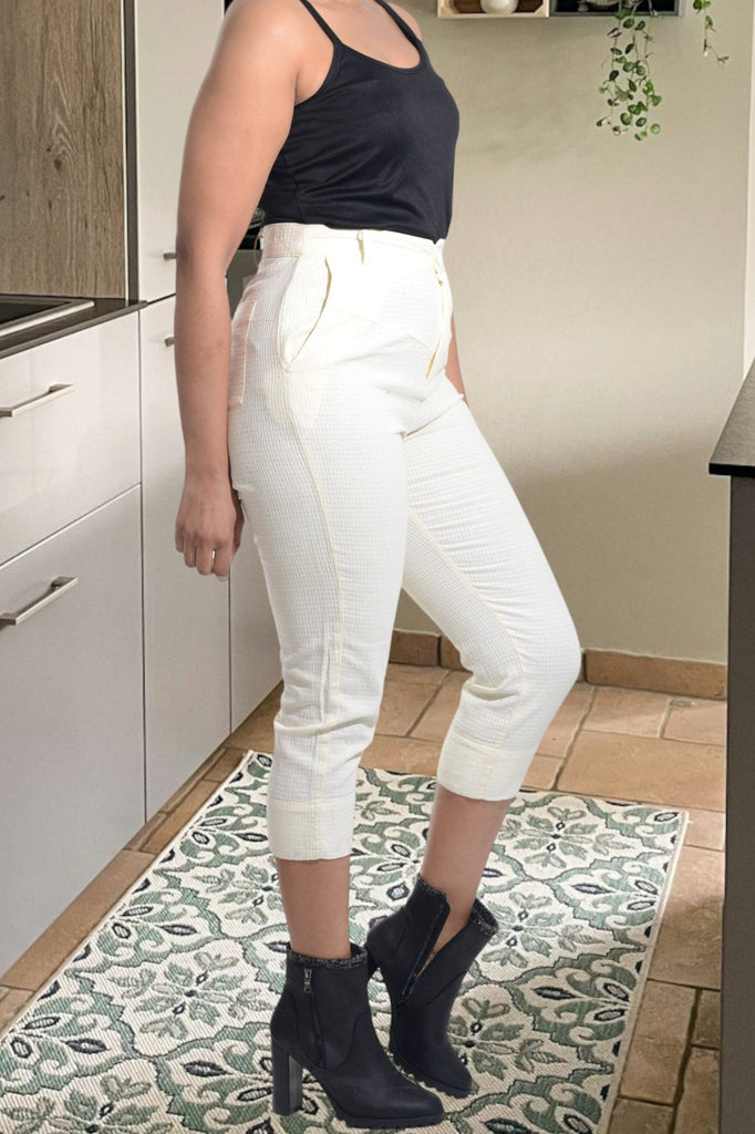 Ladies Cream Capri Pants - StylePhase SA