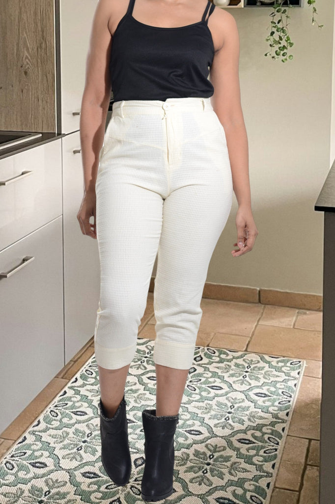 Ladies Cream Capri Pants - StylePhase SA