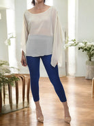 Ladies Cream Chiffon Blouse - StylePhase SA
