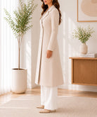 Ladies Cream Double Breast Melton Coat - StylePhase SA