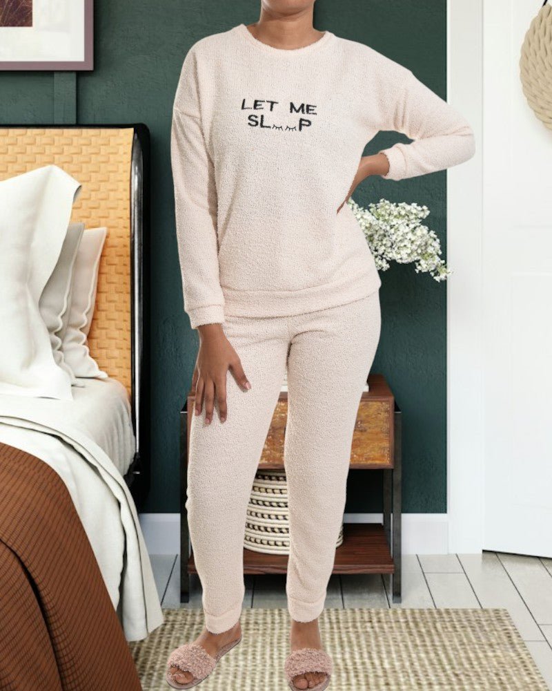 Ladies Cream Fleece Pj Set - StylePhase SA