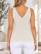 Ladies Cream Jersey Knit Vest Top - StylePhase SA
