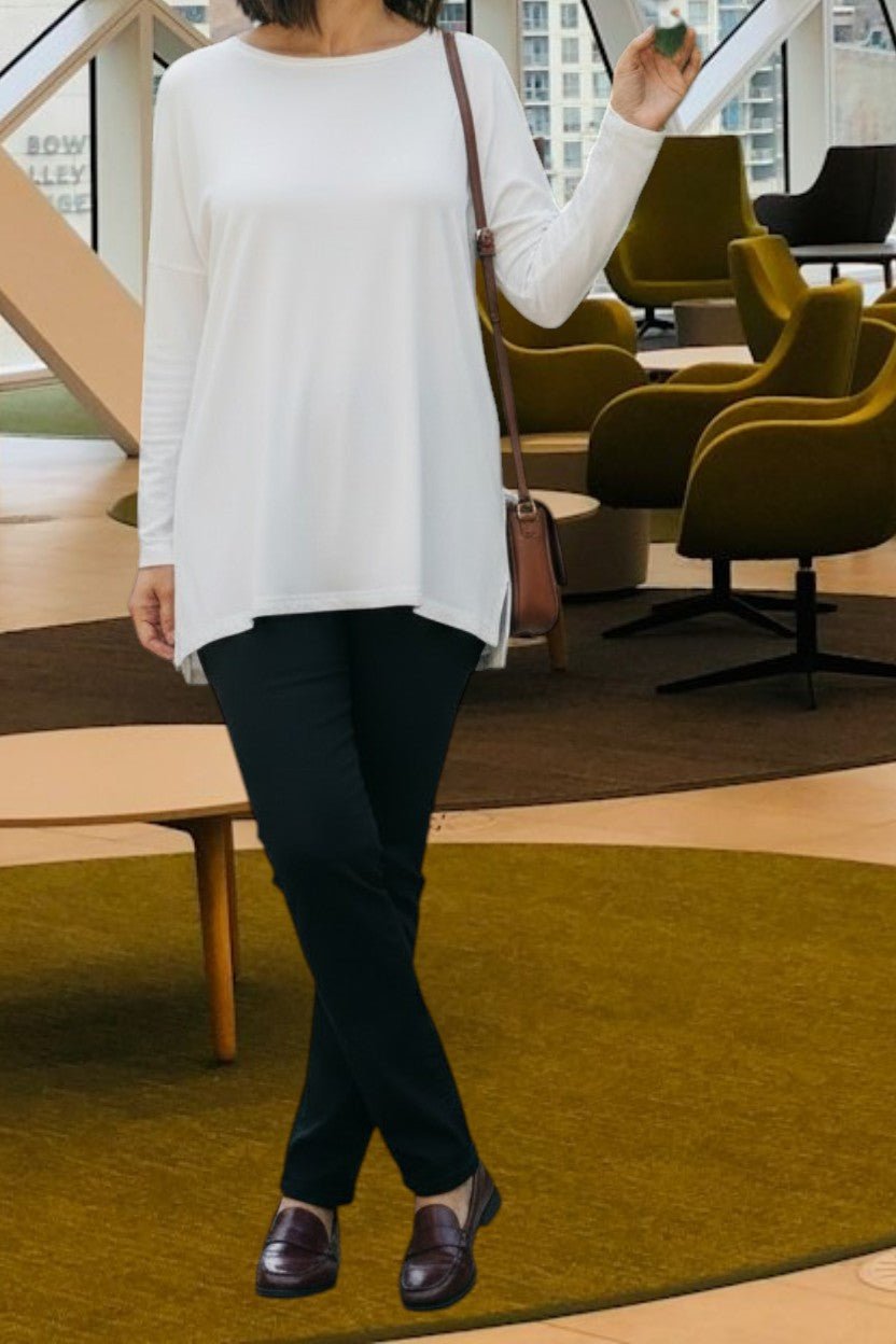 Ladies Cream Long Sleeve Top - StylePhase SA