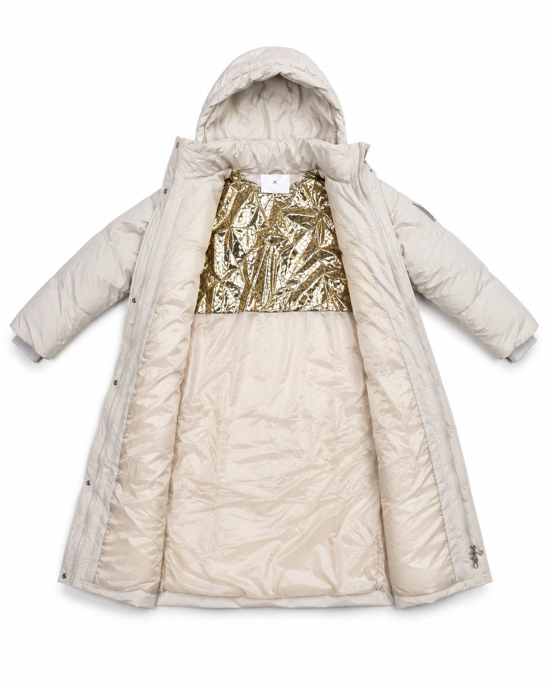 Ladies Cream Longer Length Puffer Jacket - StylePhase SA