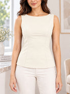 Ladies Cream Open Back Tie Top - StylePhase SA