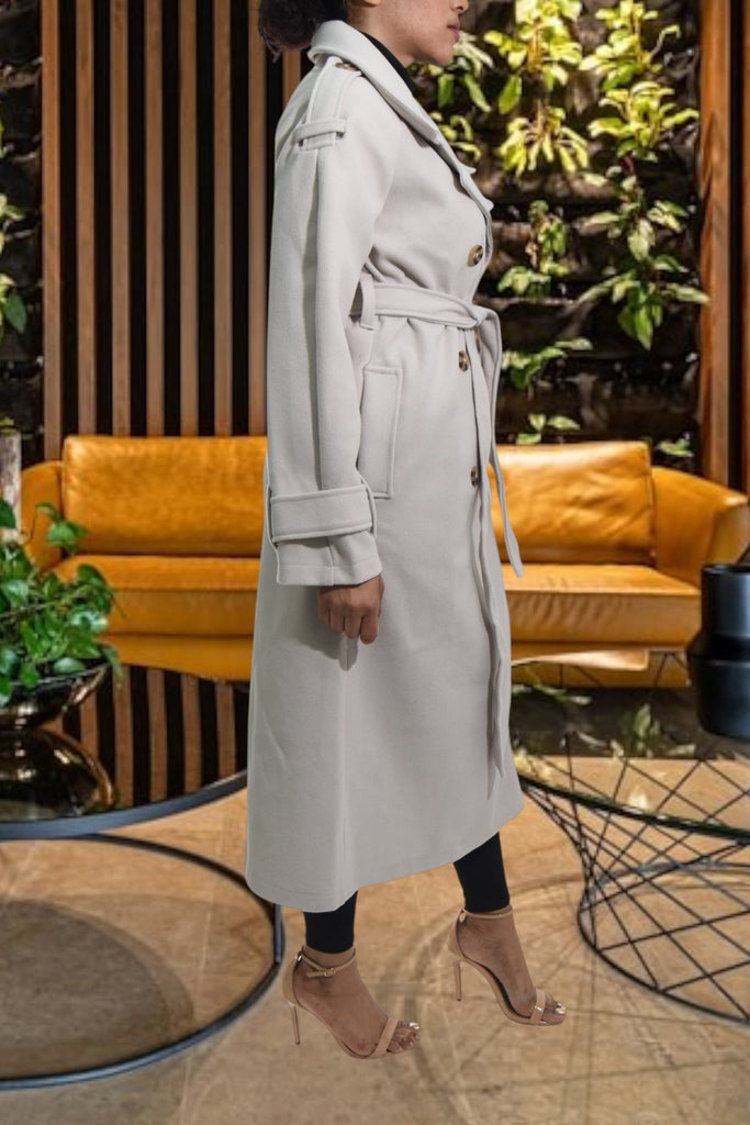 Ladies Cream Pocket Coat - StylePhase SA