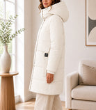 Ladies Cream Pocket Front Puff Jacket - StylePhase SA