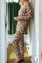 Ladies Cream Printed Pj Set - StylePhase SA