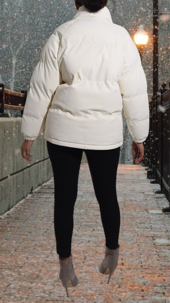 Ladies Cream Puffer Jacket - StylePhase SA