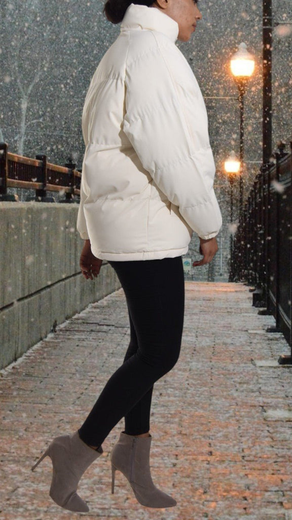 Ladies Cream Puffer Jacket - StylePhase SA