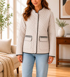 Ladies Cream Quilt Jacket - StylePhase SA