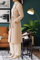 Ladies Cream Side Collar Coat - StylePhase SA