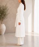 Ladies Cream Side Collar Melton Coat - StylePhase SA
