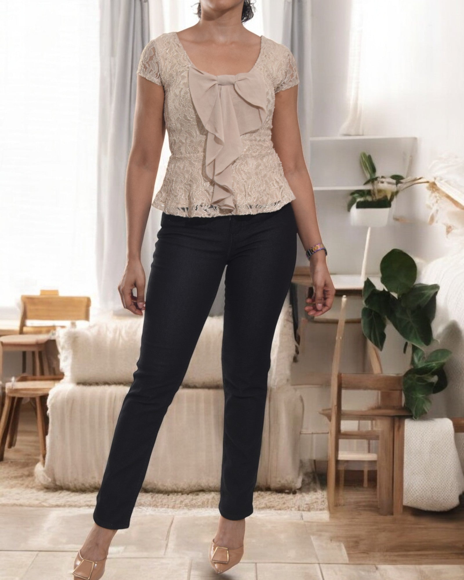 Ladies Cream Sleeveless Top - StylePhase SA