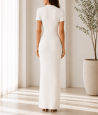 Ladies Cream Textured Maxi Dress - StylePhase SA