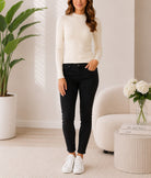 Ladies Cream Turtle Neck Top - StylePhase SA
