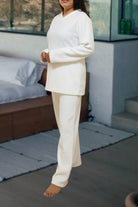 Ladies Cream White Polar Fleece Pyjama Set - StylePhase SA