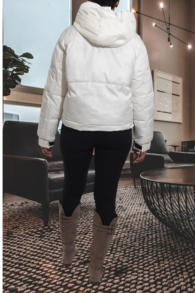 Ladies Cream White Zip Jacket - StylePhase SA