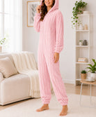 Ladies Cuffed Pink Plush Onesie - StylePhase SA