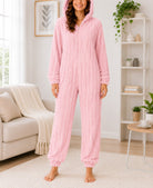 Ladies Cuffed Pink Plush Onesie - StylePhase SA