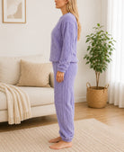 Ladies Cuffed Plush Pj - Lilac - StylePhase SA
