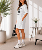 Ladies Curve Plus Black Printed Stripe Shirt - StylePhase SA