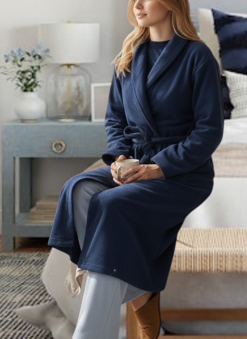 Ladies Dark Blue Polar Fleece Gown - StylePhase SA