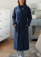 Ladies Dark Blue Polar Fleece Gown - StylePhase SA