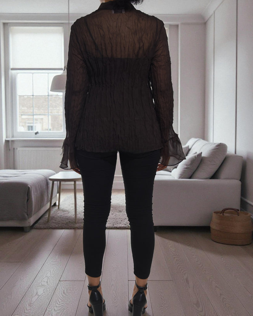 Ladies Dark Brown Button Shirt - StylePhase SA