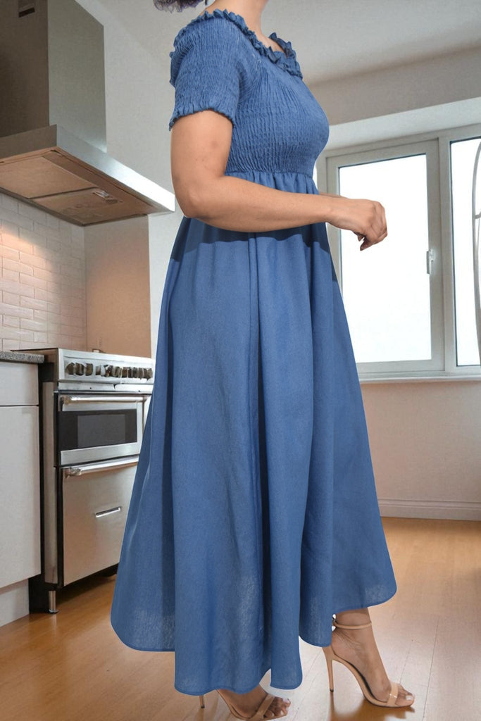 Ladies Dark Denim Maxi Dress - StylePhase SA