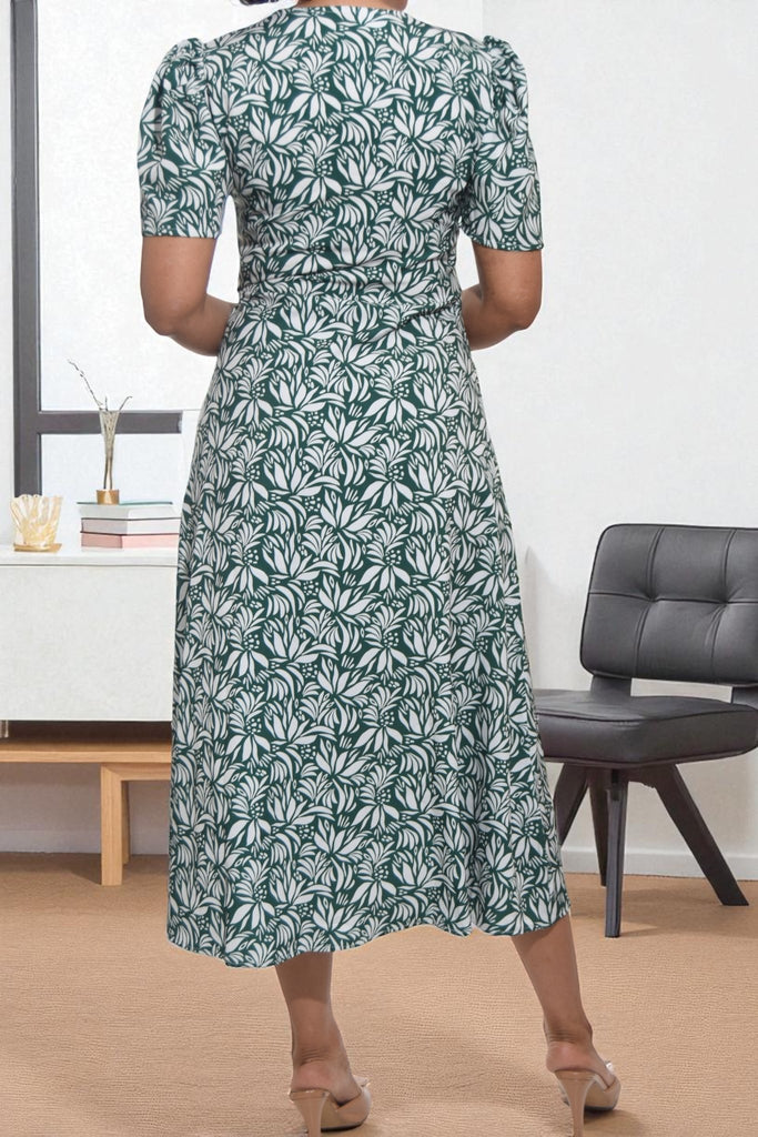 Ladies Dark Green Wrap Dress - StylePhase SA