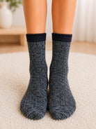 Ladies Dark Grey Knit Winter Socks - StylePhase SA