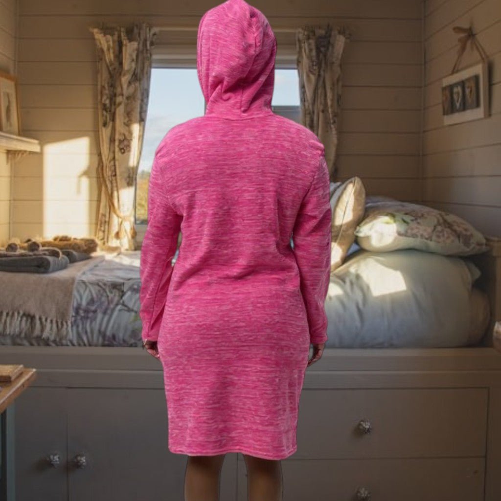 Ladies Dark Pink Fleece Sleep Shirt - StylePhase SA