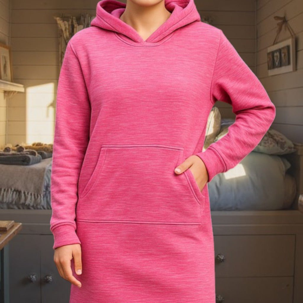Ladies Dark Pink Fleece Sleep Shirt - StylePhase SA