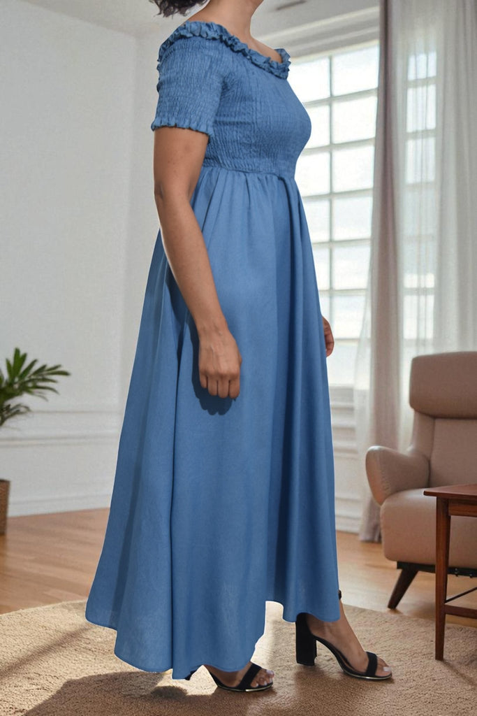 Ladies Denim Maxi Dress - StylePhase SA