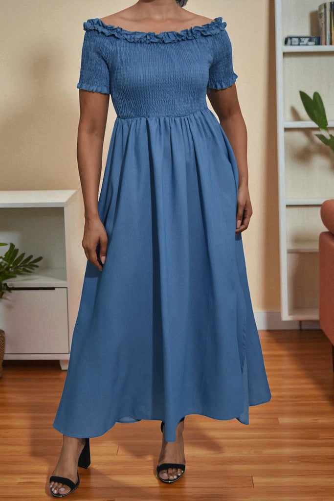 Ladies Denim Maxi Dress - StylePhase SA