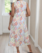 Ladies Diamond Print Midi Sleeveless Dress - StylePhase SA
