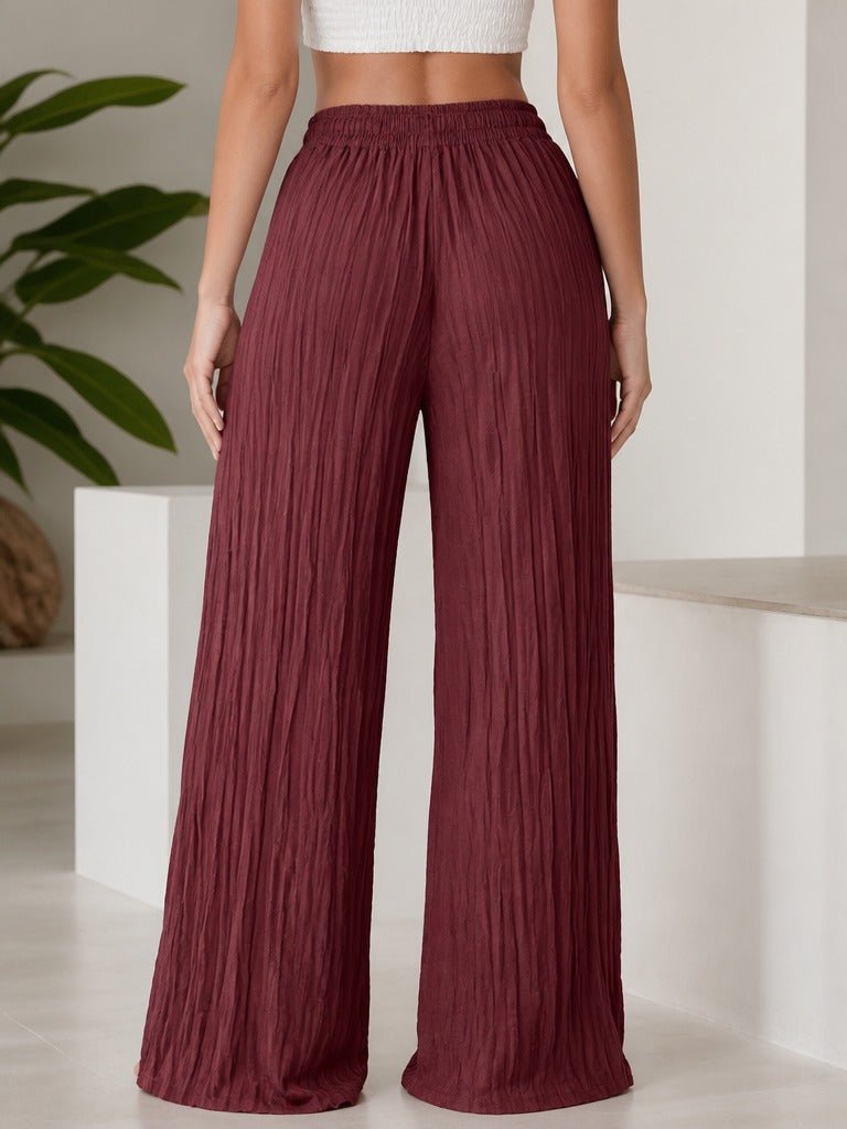 Ladies Draw String Pants-Maroon - StylePhase SA
