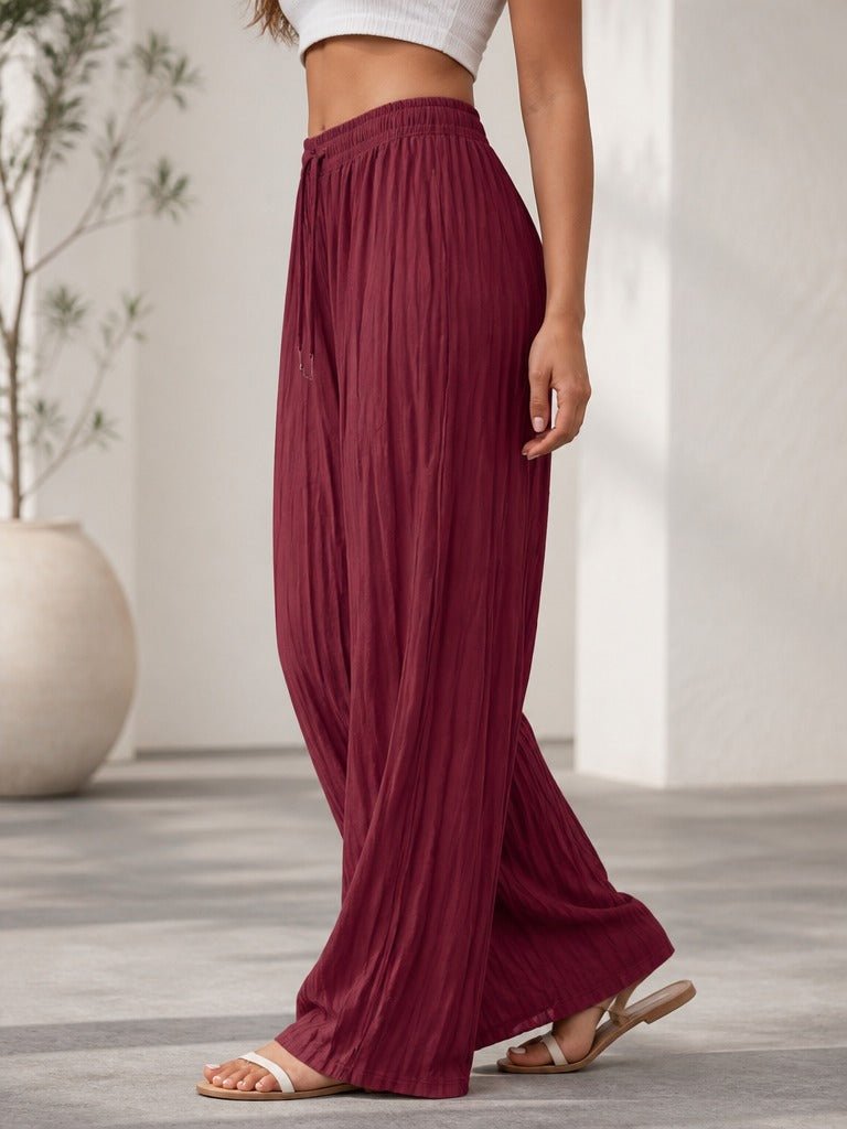 Ladies Draw String Pants-Maroon - StylePhase SA