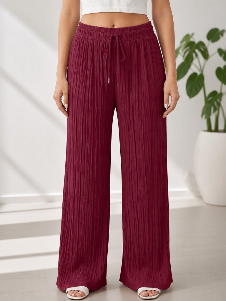 Ladies Draw String Pants-Maroon - StylePhase SA