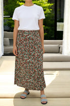 Ladies Elastic Skirt - Green Floral - StylePhase SA